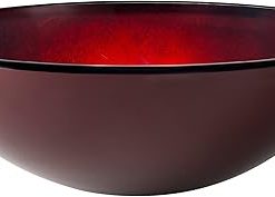 KRAUS Round Red Glass Vessel Bathroom Sink, 16 1/2 inch GV-200 2