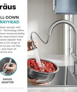 KRAUS Standart PRO 33” Drop-In/Undermount 18-Gauge Stainless Steel Single Bowl Kitchen Sink and Pull-Down Faucet in Spot-Free Stainless Steel Finish 2