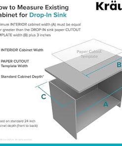 KRAUS Quarza 24-inch Kitchen Sink Drop-In/Undermount Single Bowl Granite Kitchen Sink Black Onyx, KGD-410B 2