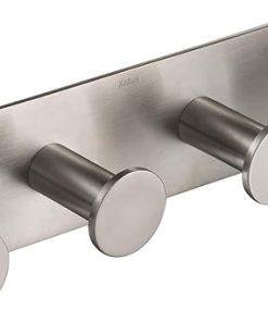 Kraus Elie Bathroom Robe and Towel Hook Rack with 4 Hooks, Brushed Nickel Finish, KEA-18804BN
