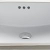 Kraus KCV-120 Square Ceramic Bathroom Sink, White 4