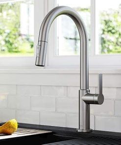 KRAUS Oletto Single Handle Pull Down Kitchen Faucet in Spot Free Stainless Steel, KPF-2820SFS 2