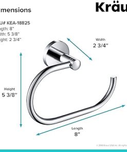 KRAUS Elie Bathroom Towel Ring, Chrome Finish, KEA-18825CH 2