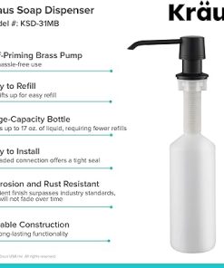 KRAUS Kitchen Soap and Lotion Dispenser in Matte Black, KSD-31MB 2