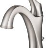 KRAUS KBF-1201SFS Arlo Single Handle Basin Bathroom Faucet with Lift Rod Drain and Deck Plate, Spot-Free All-Brite Stainless Steel 3