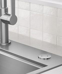 KRAUS Garbage Disposal Air Switch Kit in Spot-Free Stainless Steel with Push Button, AC Adapter, Power Cord, and Air Tube Included, KWDA-200SFS 2