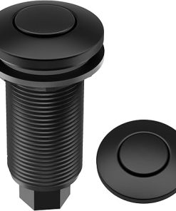 KRAUS Garbage Disposal Air Switch Kit in Matte Black with Push Button, AC Adapter, Power Cord, and Air Tube Included, KWDA-100MB