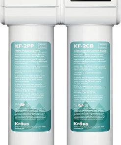 KRAUS Purita 2-Stage Under Sink Water Filtration System with Digital Display Monitor, FS-1001