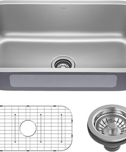 Kraus 32 Inch Stainless Steel Kitchen Sink, Durable 18 Gauge Single Bowl Kitchen Sinks Undermount, KBU44