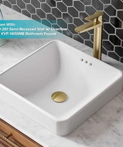 KRAUS Pop-Up Drain with Overflow in Brushed Gold, PU-11BG 2