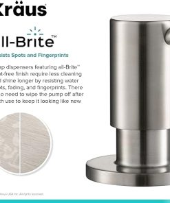 KRAUS Kitchen Soap and Lotion Dispenser in Spot Free Stainless Steel, KSD-43SFS 2
