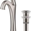 KRAUS Ramus Single Handle Bathroom Sink Faucet with Lift Rod Drain in Brushed Gold, KBF-1221BG 4