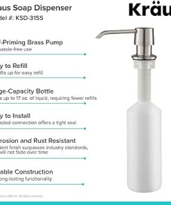KRAUS Kitchen Soap and Lotion Dispenser in Stainless Steel, KSD-31SS 2