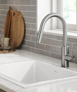 Kraus Oletto Spot Free Stainless Steel Dual Function Kitchen Faucets with Pull Down Sprayer, KPF-2620SFS 2