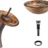 KRAUS 16 1/2-inch Copper Brown Bathroom Vessel Sink and Spot Free Arlo™ Faucet Combo Set with Pop-Up Drain, Stainless Brushed Nickel Finish 4