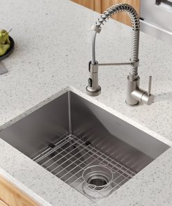 KRAUS 23-inch 16 Gauge Standart PRO Kitchen Sink Combo Set with Bolden 18-inch Kitchen Faucet and Soap Dispenser, Stainless Steel KHU101-23-1610-53SS 2