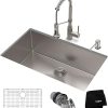 KRAUS Kitchen Sink Bellucci 32” Undermount Workstation Granite, Metallic Gray, Accessories, KGUW2-33MGR 4