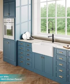 Kraus Turino Workstation 33-inch Farmhouse Kitchen Sink, Reversible Apron Front, Fireclay Single Bowl, White, KFR1-33GWH 2