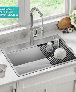 KRAUS Kore 30-Inch Drop In/Top Mount Workstation 16 Gauge Single Bowl Stainless Steel Kitchen Sink with Accessories, KWT310-30 2