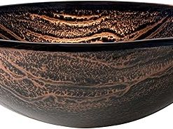 KRAUS Nature Series™ Round Brown Glass Vessel Bathroom Sink, 17 inch GV-398-19mm 2