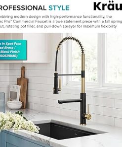 KRAUS Artec Pro Commercial Style 2-Function Single Handle Pull Down Kitchen Faucet with Pot Filler in Matte Black, KPF-1605MB 2